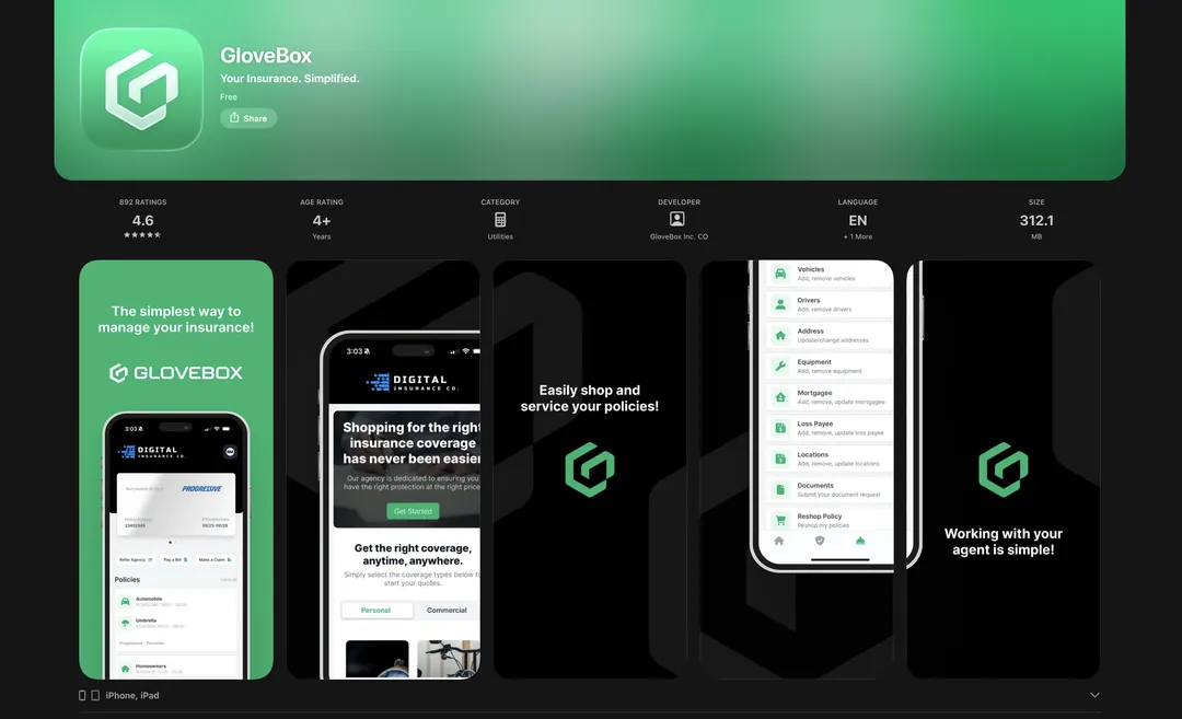 GloveBox listed on the Apple App Store